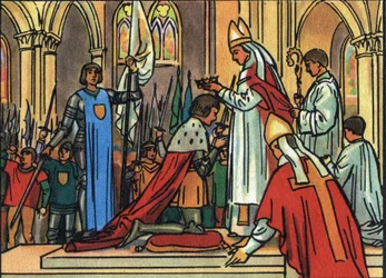 VII. Károly (1422-1461) szent király Reims érseke által 1429. július 17-én Jeanne d