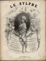 Kotta a „Le Sylphe” opera-képregényhez 2 felvonásban, M. de Saint-Georges szövegei, zenéje M. Louis Clapisson 1808-1866 Magángyűjtemény.