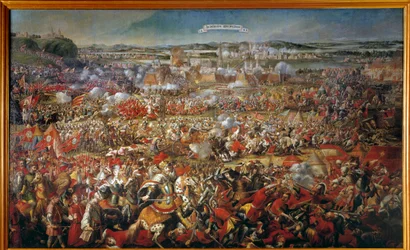 Bécs ostroma 1683-ban, az Oszmánok Névtelen festménye. 17. századi Bécs. Művészettörténeti Múzeum