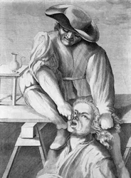 A foghúzó (metszet, XVIII. század)
