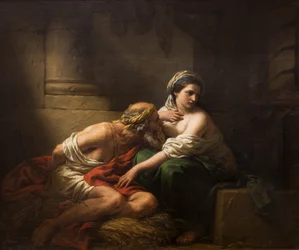 Római jótékonyság,1782 (olaj, vászon)