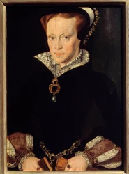 Tudor Mária (1516-1558) angol királynő portréja Antonio Moro (1517-1575) festménye 16. század V. 0,32x0,23 m