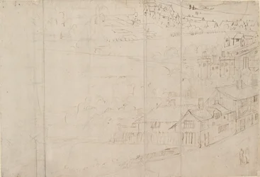 London panorámája Southwarkból nézve: Bankside, 1554