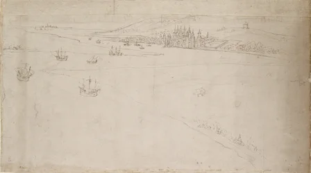 London panorámája Southwarkból nézve: Greenwich, 1554