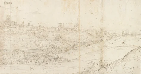 Panorámás kilátás Segoviára keletről, 1560-1570