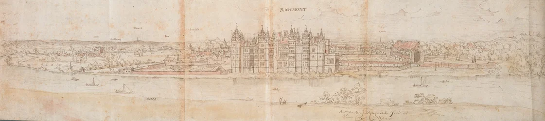 Richmond-palota a Temze túloldaláról, 1562