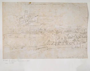 Tanulmányi lap Hampton Court palotáiról és Richmond és a környező vidékről