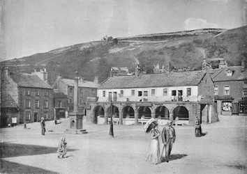 Old Shambles and Market Place, Settle, 1896