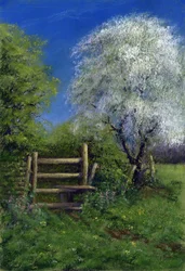 Springtime by the Stile, 2013 (pasztell, papíron)