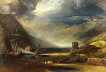 Jelenet a parton, Merionethshire - Elmúlik a vihar