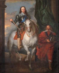 I. Károly lóháton M. De St. Antoine-nal (olaj, vászon)