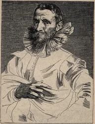 Jan Brueghel az idősebb (vagy az Ain, Brueghel de Velours néven ismert) (1568-1625) - Jan Brueghel, idősebb - metszet Anthony van Dyck után
