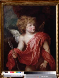 ""Amor (Cupid)"" Sir Anthonis (Anton vagy Antoon) van Dyck (1599-1641) festménye, 17. századi Puskin Múzeum Moszkva