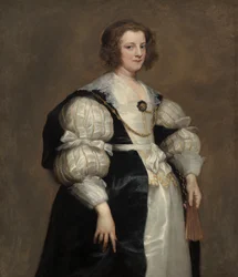 Hölgy legyezővel, 1628 körül