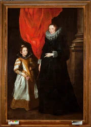 Geronima Brignole-Sale (Brignole Sale), Gian Francesco I Brignole Sale feleségének portréja lányával, Maria Ameliával (Geronima Brignole Sale és lánya, Maria-Amelia portréja) Sir Anthonis (Anton vagy Antoon) van Dyck festménye (1599) -1641) 16