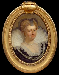 Mária Medicis királynő portréja (Maria de Medici) (1573-1642) Antoon Van Dyck (1599-1641) festménye, 17. századi Chantilly, Musee Conde