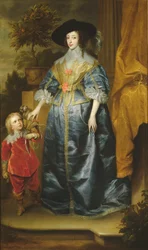 Henrietta Maria királyné és törpéje, Sir Jeffrey Hudson, kb. 1633