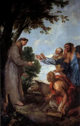 Az öszvér csodája (vagy Páduai Szent Antal csodája (san antonio di padova) Toulouse-ban) A Zsidó Guillard öszvér meghajol a Páduai Szent Antal által mutatott házigazda előtt, megszentelve az evővályút. Gazdája megtér ennek a mirnek a látványára