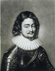V. Frigyes (1596-1632) cseh király, Rajna nádor választófejedelem, illusztráció a Brit történelemben illusztris karakterek portréiból, metszett: Robert Dunkarton (1744-1817 körül) (mezzotint)