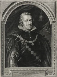 IV. Fülöp spanyol király, vésette Paulus Pontius (1603-58), 1632 (metszet fektetett papírra)