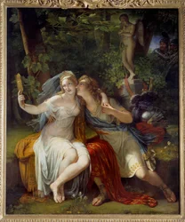Rinaldo és Armida a Gerusalemme Libertából, Torquato Tasso (bögre) (1544-95) - Renaud és Armide. Antoine Ansiaux festménye (1764-1840)