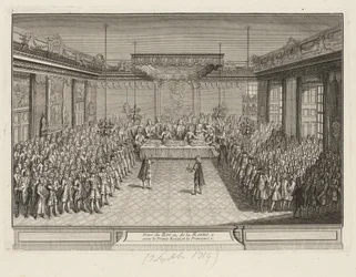 Showpiece bankett a Drezdai Palota Corner Parade Halljában 1719. szeptember 3-án