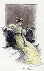 Josephine de Beauharnais (1763-1814) portréja, amikor találkozott Bonaparte Napóleonnal (1769-1821) 1795 körül (Josephine de Beauharnais portréja közvetlenül Bonaparte Napóleonnal való házassága előtt