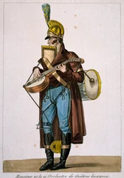 Utcazenész, Carle Vernet (1758-1836), metszet, Franciaország