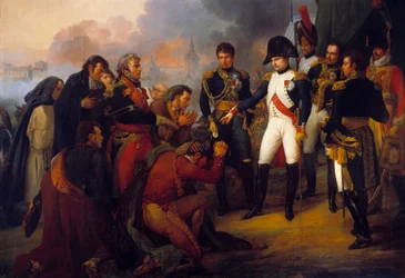 I. Napóleon császár (1769-1821) Madrid előtt: a császár a város küldöttségét fogadja, 1808.03.12., Antoine Charles Horace Vernet (1758-1836) festménye