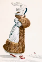 Jégkorcsolya ruha, metszett Georges Jacques Gatine (1773-1831), 1797 körül