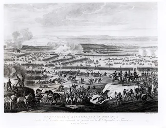 Az austerlitzi csata Morvaországban, 1805. december 2., Antonio Verico metszete (szül. kb. 1775)