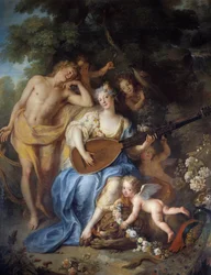 Angelique de Varangeville (1683 -? ) „” Villars hercegnő portréja” részlete. Antoine Coypel (1661-1722) festménye