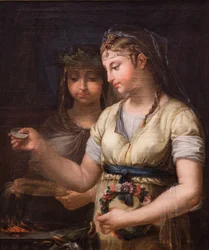 Két vesta-szűz áldozatot készít elő,1770 (olaj, vászon)