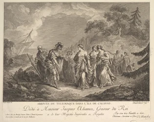 Telemachus megérkezése Calypso szigetére