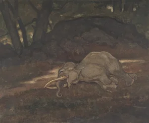 Alvó elefánt, 1810-75.