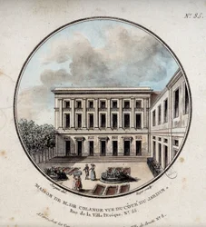 Maison de M. de Colange, kilátás a kertből (rue Ville-l