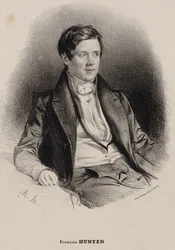 Franz Hünten zongoraművész és zeneszerző portréja 1793-1878.