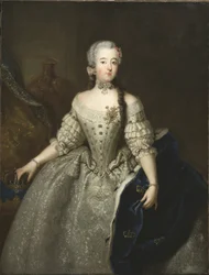 Poroszországi Lujza Ulrika, Svédország és Finnország királynője (1720-1782), Antoine Pesne (1683-1757) portréja. Méretek: 145 x 110 cm. Nationalmuseum Stockholm