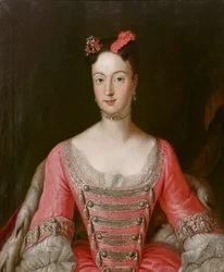 Vilmos porosz hercegnő (1709-1758), brandenburg-bayreuthi őrgróf - Antoine Pesne (1683-1757). Olaj, vászon Méret : 79,5x65,5 cm Magángyűjtemény
