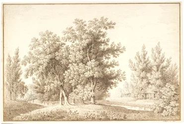 Park patakkal és kis kabinnal