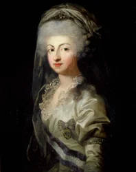 Mária Karolina bourbon hercegnő portréja diadémmal