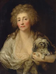 Anna Oraczewska portréja a kutyával, 1789