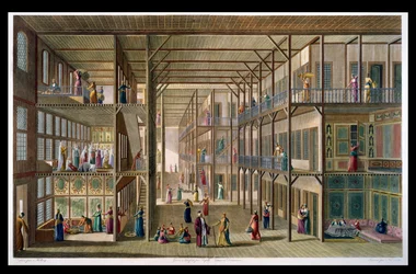 Konstantinápoly nagyurának háreme belülről, François Denis Née (1732-1817) metszete, 1811