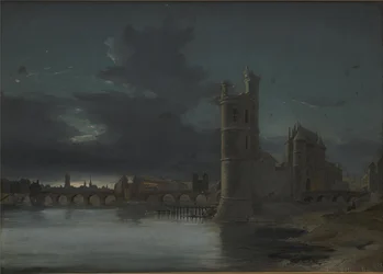 Tour St. Jacques és Notre Dame, Párizs. Este