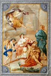 Allegória a Clementino Múzeumból, Anton Raphael Mengs, vegyes technika