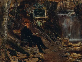 Hermann Rollett író a vízesésnél