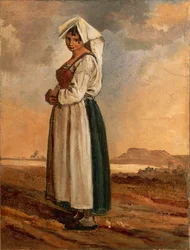 Parasztasszony dél-laziói jelmezben (olaj, vászon)