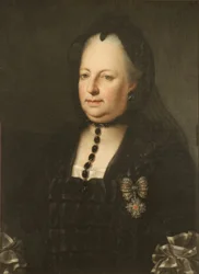 Mária Terézia gyászruhába öltözve