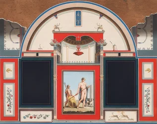 Egy római ház falfestménye a római Villa Negroni területén, Adonisz egy ifjúval. 1779