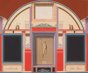 Egy római ház falfestménye a római Villa Negroni területén, Adonisz szobra. 1801 körül (?)